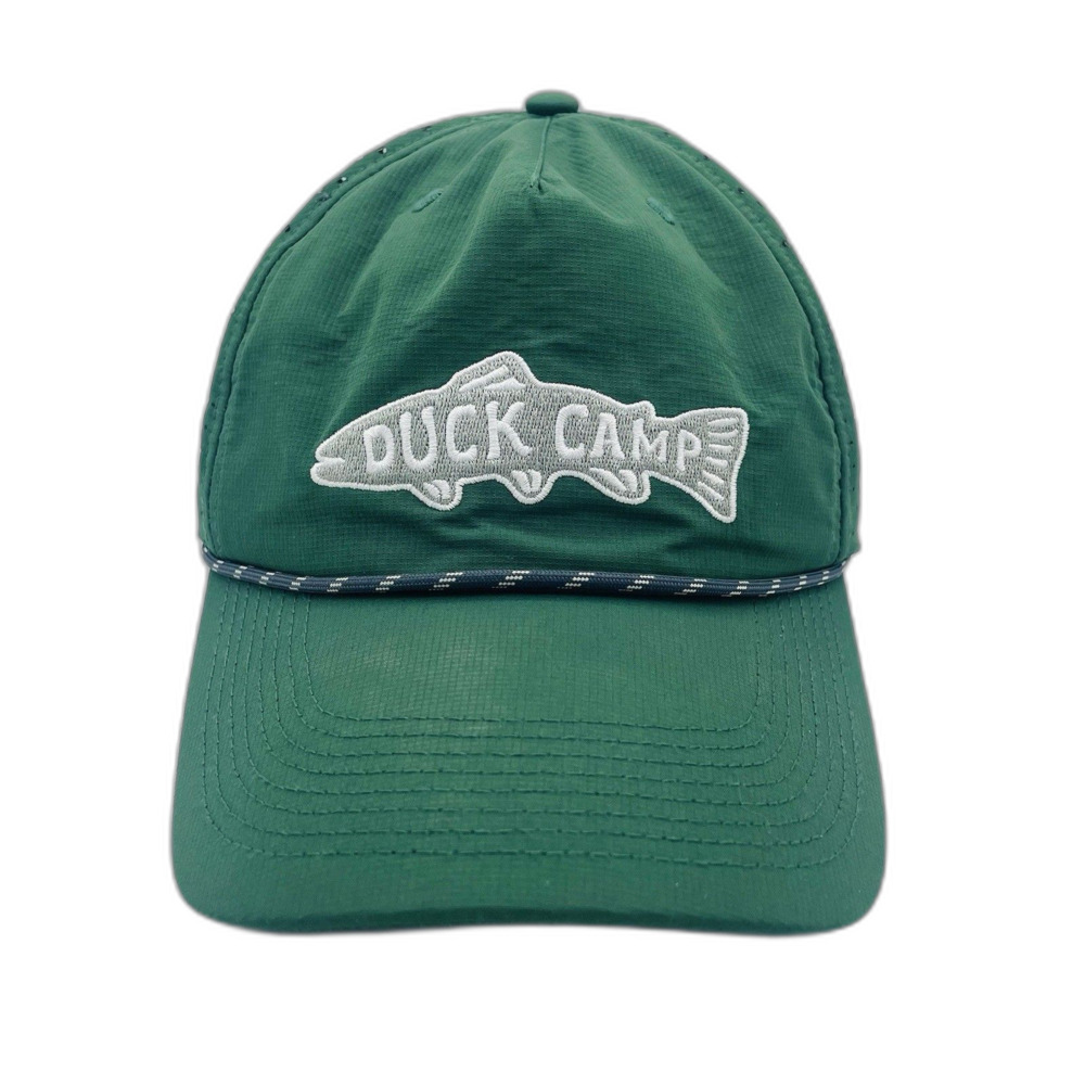 Duck Camp Premium Outdoor Goods Hat - Green SnapBack- Fishing Hat